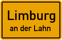 Ortsschild Limburg.an der Lahn